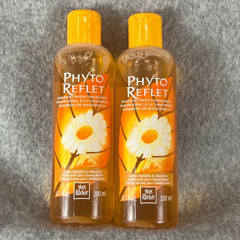 VTG Yves Rocher Phytoreflet Blond Hair Chamomile Shampoo (2) 6.7oz New Rare